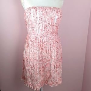 Pink polka dot mini dress